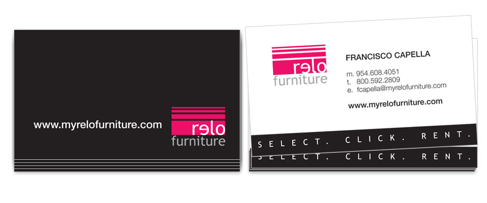 Relo Furniture Business Card Design