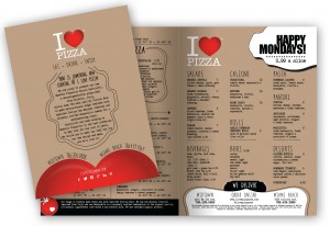 I Love Pizza - Menu Design by M&O
