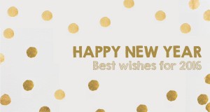 HAPPY NEW YEAR! Best wishes for 2016