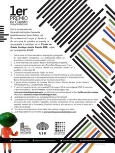 Poster Premio de Cuento Santiago Anzola Omaña
