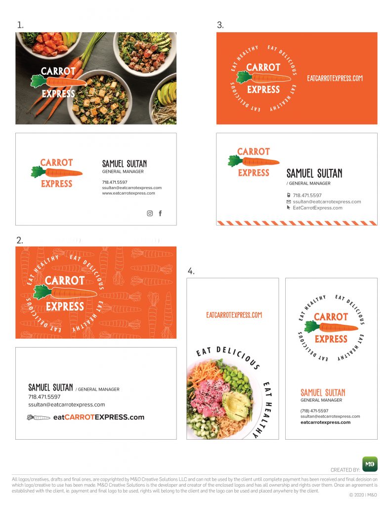 Business Card Design for Carrot Express by M&O