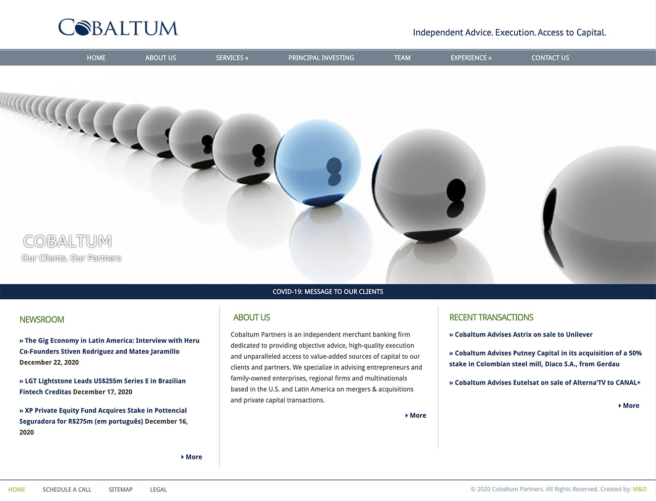 Cobaltum - Web Design by M&O